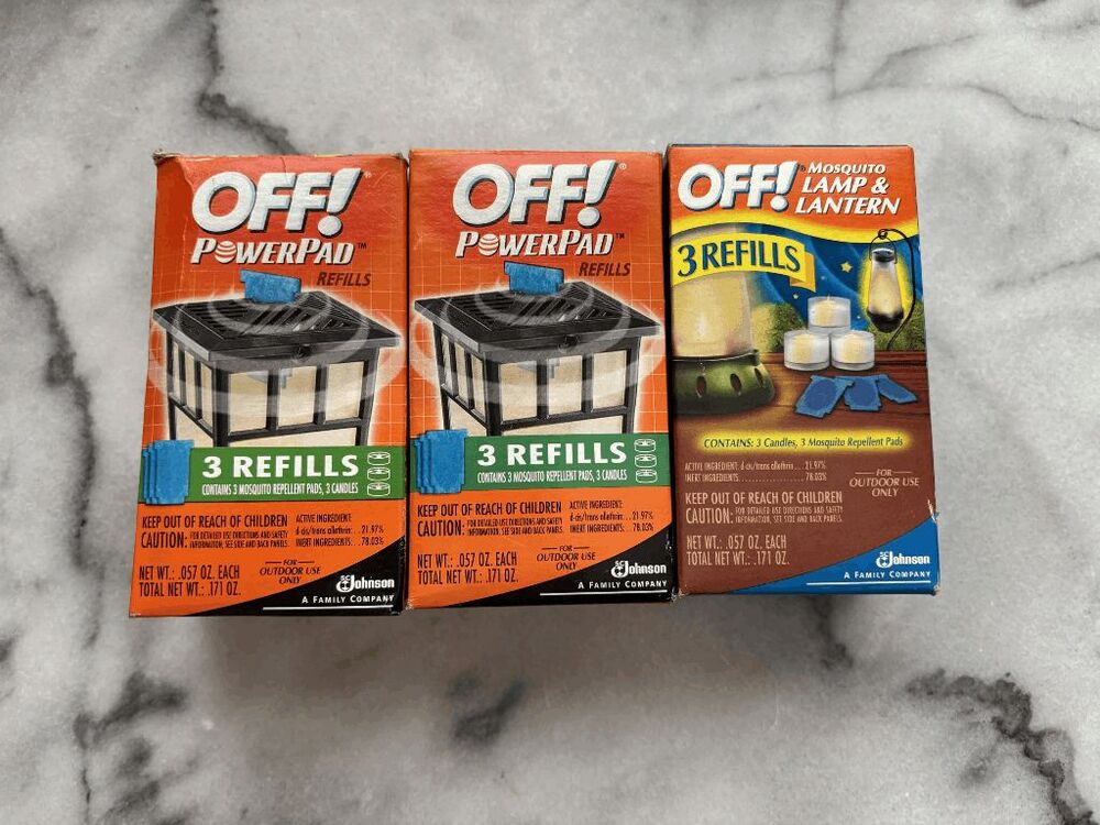 Off Power Pad Refills Mosquito Lamp Lantern Candle Pads Refills Lot of 3